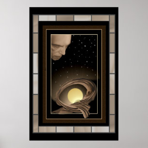 Moon Goddess Sleeps Protected by the StarGod Poster