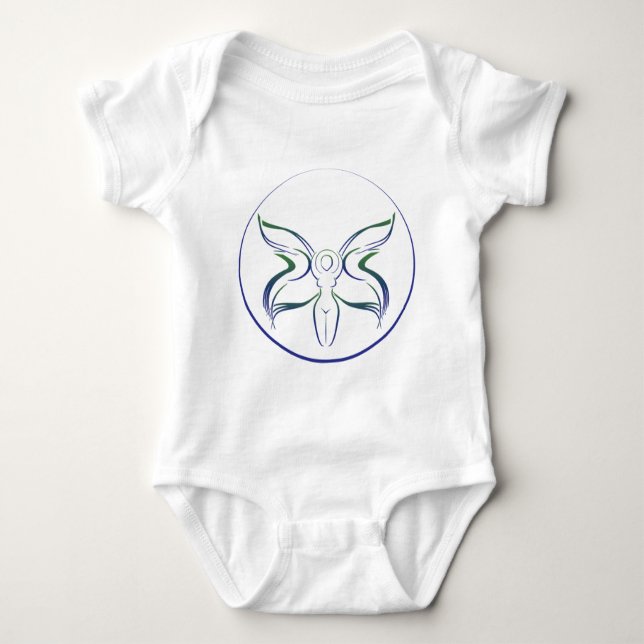 moon goddess wiccan wiccan witchcraft pagan fairy baby bodysuit (Front)