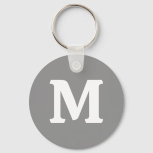 Moon Grey Solid Colour  Key Ring