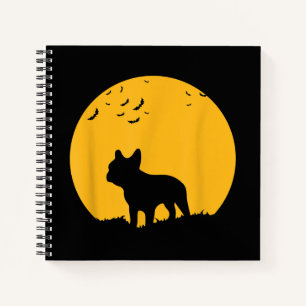 Moon Halloween Inspire French Bulldog Gift Notebook