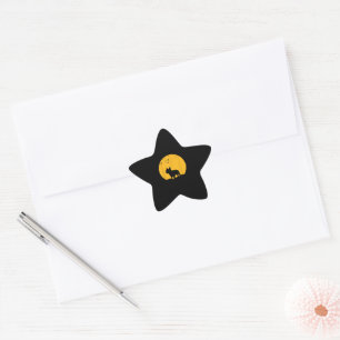 Moon Halloween Inspire French Bulldog Gift Star Sticker