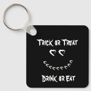 Moon Heart  Halloween Trick or Treat keychain 