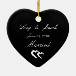 Moon Heart Married Ornament Wedding Gift