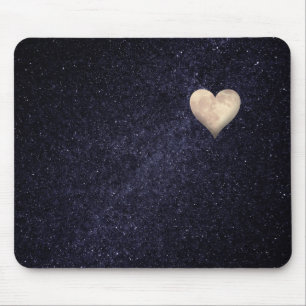 Moon Heart Mouse Pad