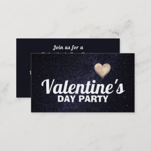 Moon Heart, Valentine's Day Party Ticket Invite