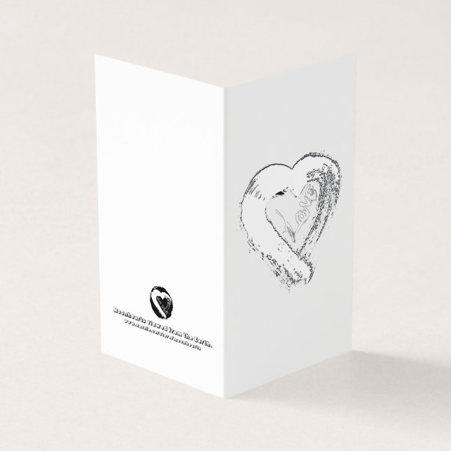 Moon Hearts Love Card  (Outside)