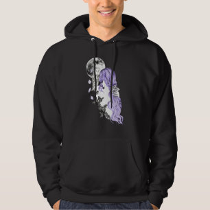 Moon Heaven Girl Owl Butterfly Hoodie