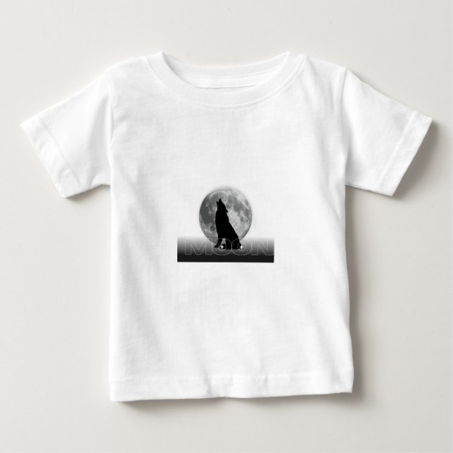 Moon Howl – Mystical Wolf Silhouette GraphiT-Shirt Baby T-Shirt (Front)