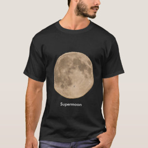 Moon Image for men's black t-shirt