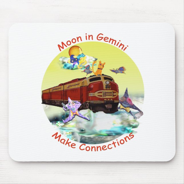 Moon in Gemini Mouse Pad (Front)