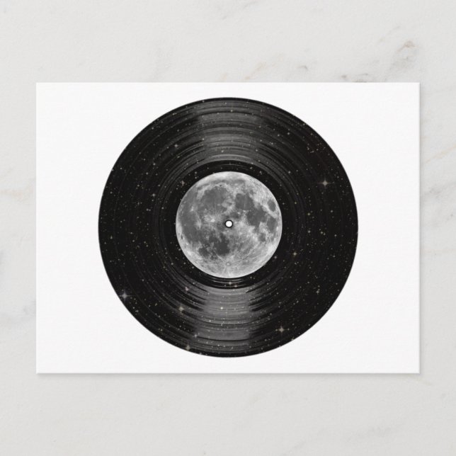 Moon In Space Vinyl LP Record Postcard (Front)