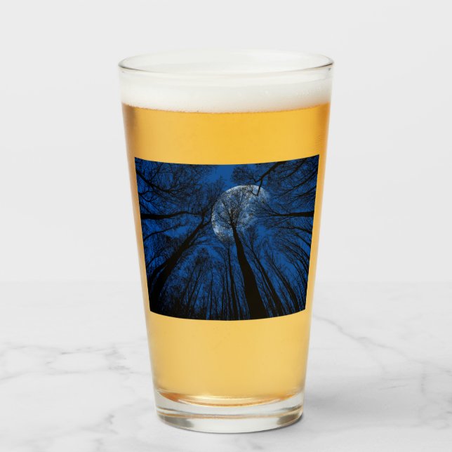 Moon in the Night Sky Glass (Front Filled)