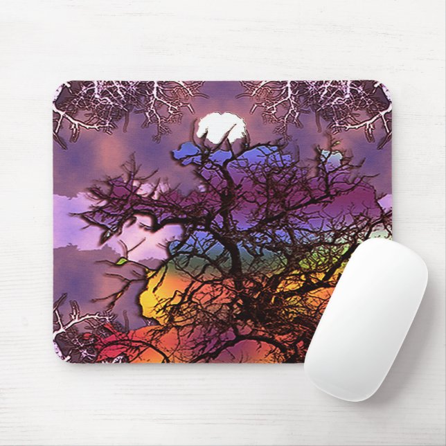 Moon in the Trees..... Mouse Pad (With Mouse)