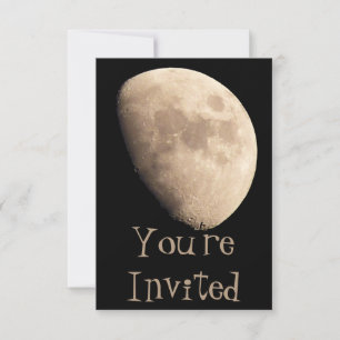 Moon Invitations Personalised Moon RSVP Cards