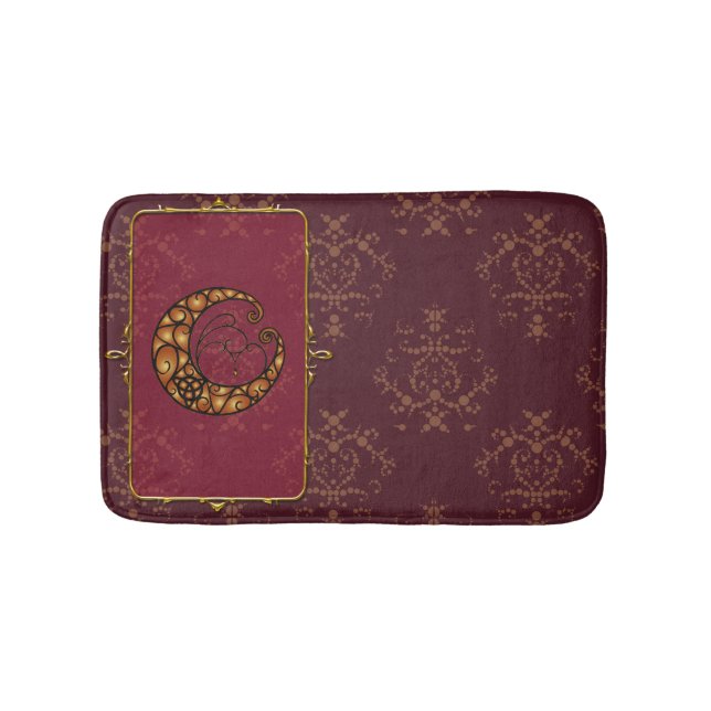 Moon is Mine Brown Bath Mat (Front)