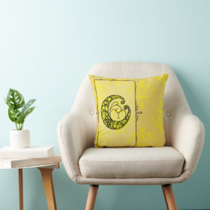 Moon Is Mine Yellow Cushion