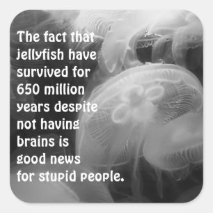 Moon Jellyfish Square Sticker