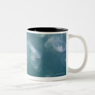 Moon jellyfish Two-Tone coffee mug