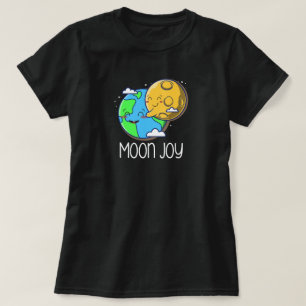 Moon Joy Cute Earth and Moon Hug T-Shirt