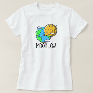 Moon Joy Cute Earth and Moon Hug T-Shirt