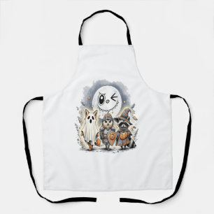 Moon Knight Raccoon Halloween Apron
