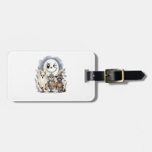 Moon Knight Raccoon Halloween Luggage Tag