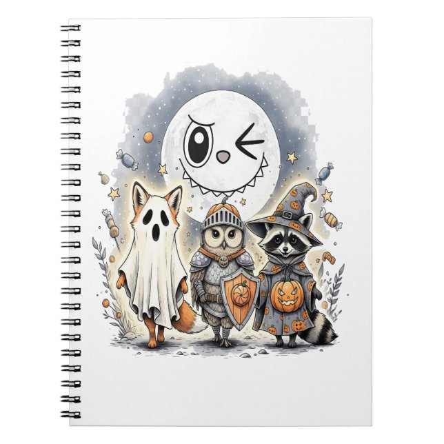 Moon Knight Raccoon Halloween Notebook (Front)