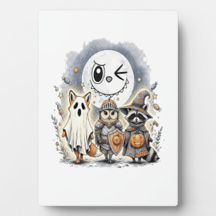 Moon Knight Raccoon Halloween Plaque