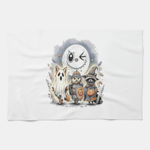 Moon Knight Raccoon Halloween Tea Towel