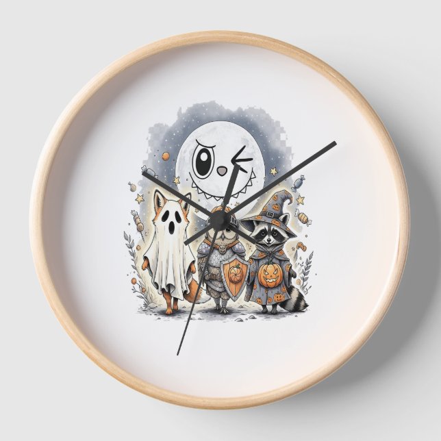 Moon Knight Racoon Halloween Clock (Front)