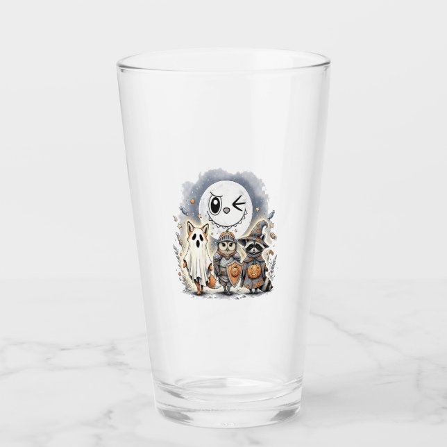 Moon Knight Racoon Halloween Glass (Front)