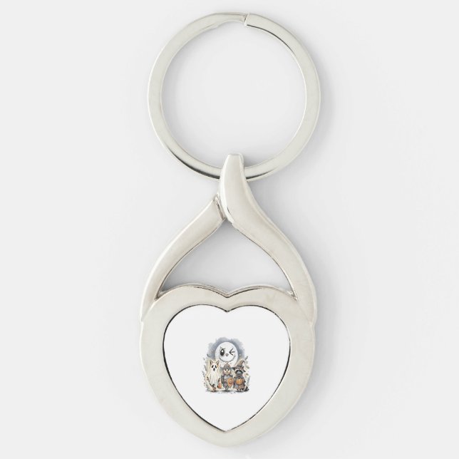 Moon Knight Racoon Halloween Key Ring (Front)