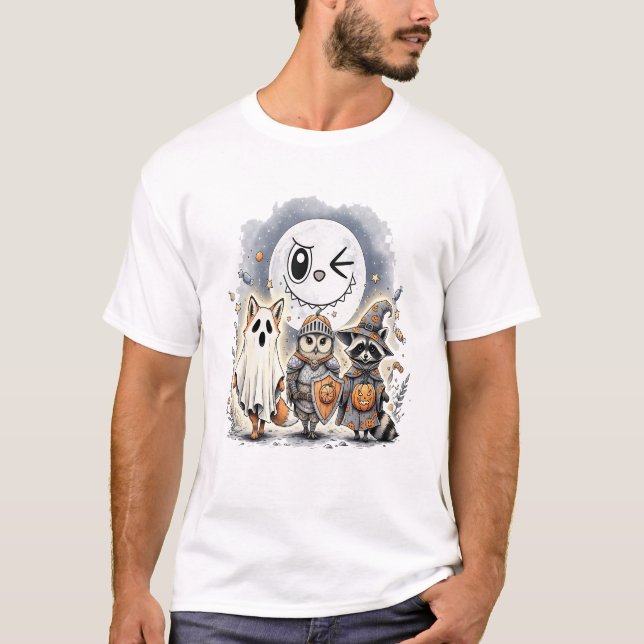 Moon Knight Racoon Halloween T-Shirt (Front)