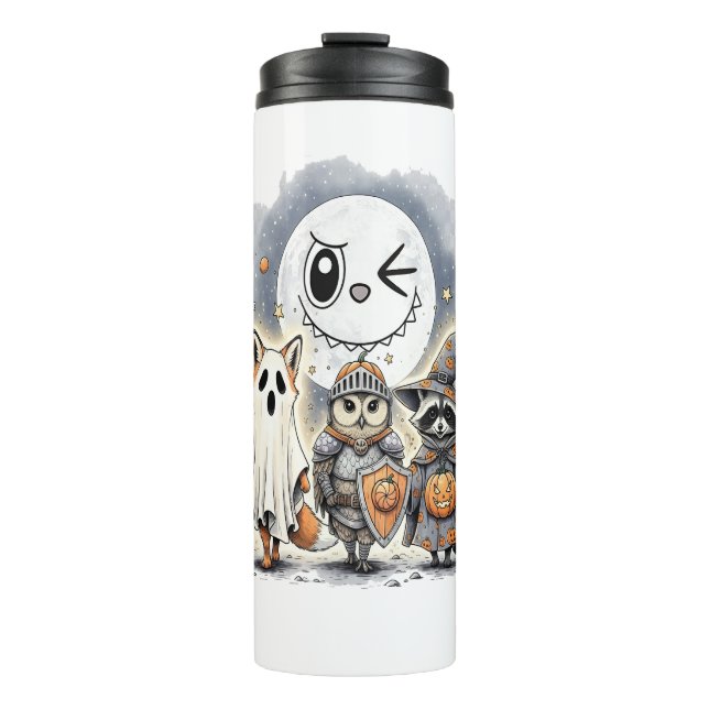 Moon Knight Racoon Halloween Thermal Tumbler (Front)