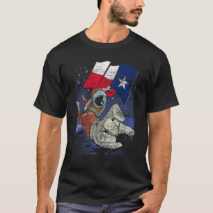 Moon Landing Patriotic Texan Texas Flag Astronaut  T-Shirt