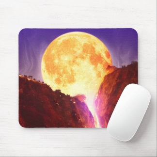 Moon Lava Waterfall Mouse Pad