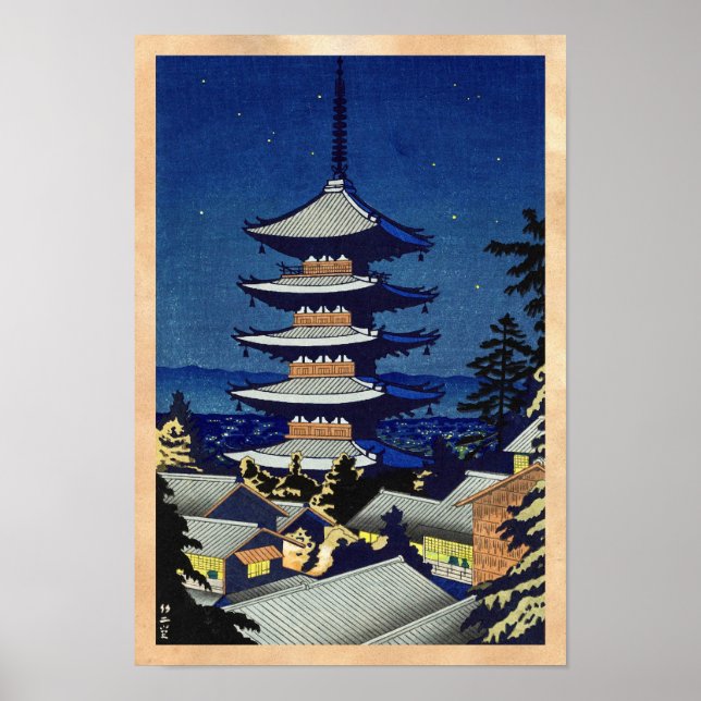 Moon Light In Yasaka Pagoda Asano Takeji Poster (Front)