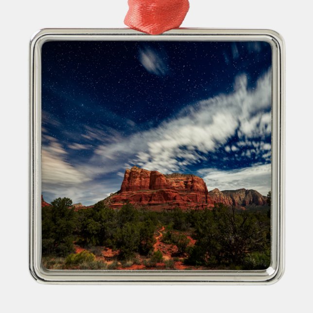 Moon Light over Sedona, Arizona Metal Ornament (Front)