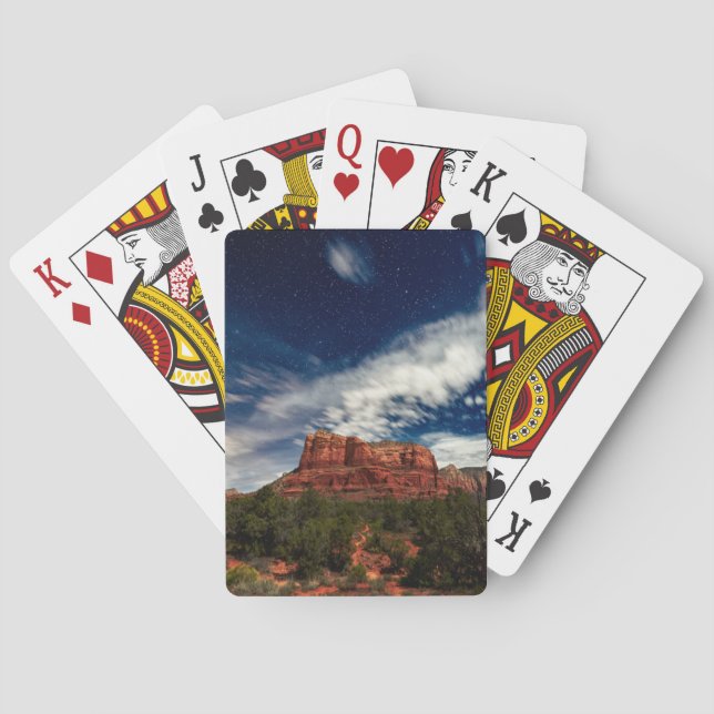 Moon Light over Sedona, Arizona Playing Cards (Back)