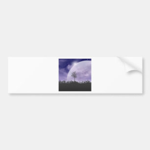 Moon Light Stars Sky Trees Whimsical Personalise Bumper Sticker