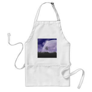 Moon Light Stars Sky Trees Whimsical Personalise Standard Apron