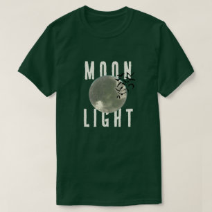Moon Light Vintage Dark Green Graphic T-Shirt