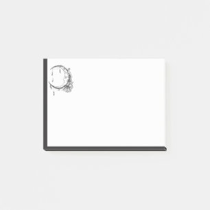 Moon Line Drawing Art Custom Name Post-it Notes
