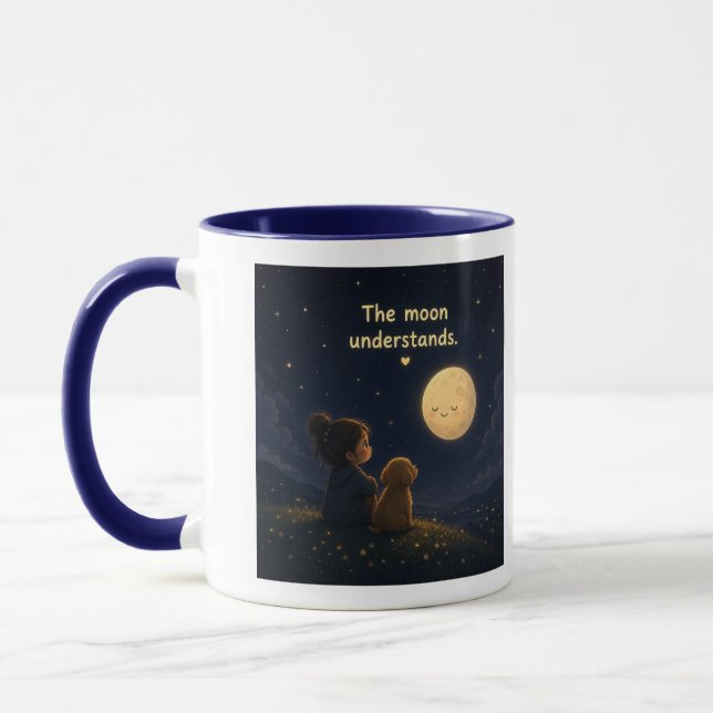 Moon lover celestial gift Mug (Left)