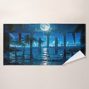 Moon Luxury Tropical Night Bath Towel