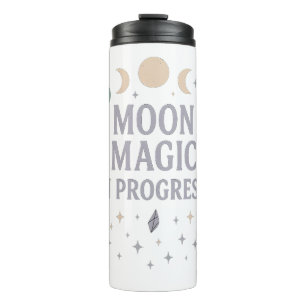 Moon Magic In Progress Celestial Halloween Stars Thermal Tumbler