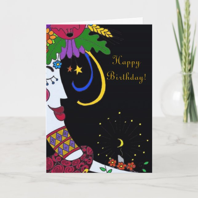 Moon Mama Happy Birthday Card (Front)