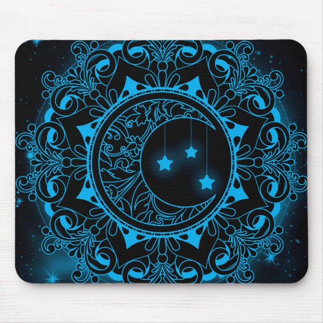 Moon Mandala Mouse Pad (Front)