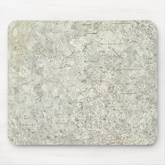 Moon Map Mouse Pad (Front)