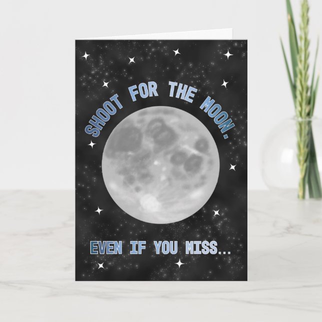 Moon, Mars, & Aliens Kid Birthday Card (Front)